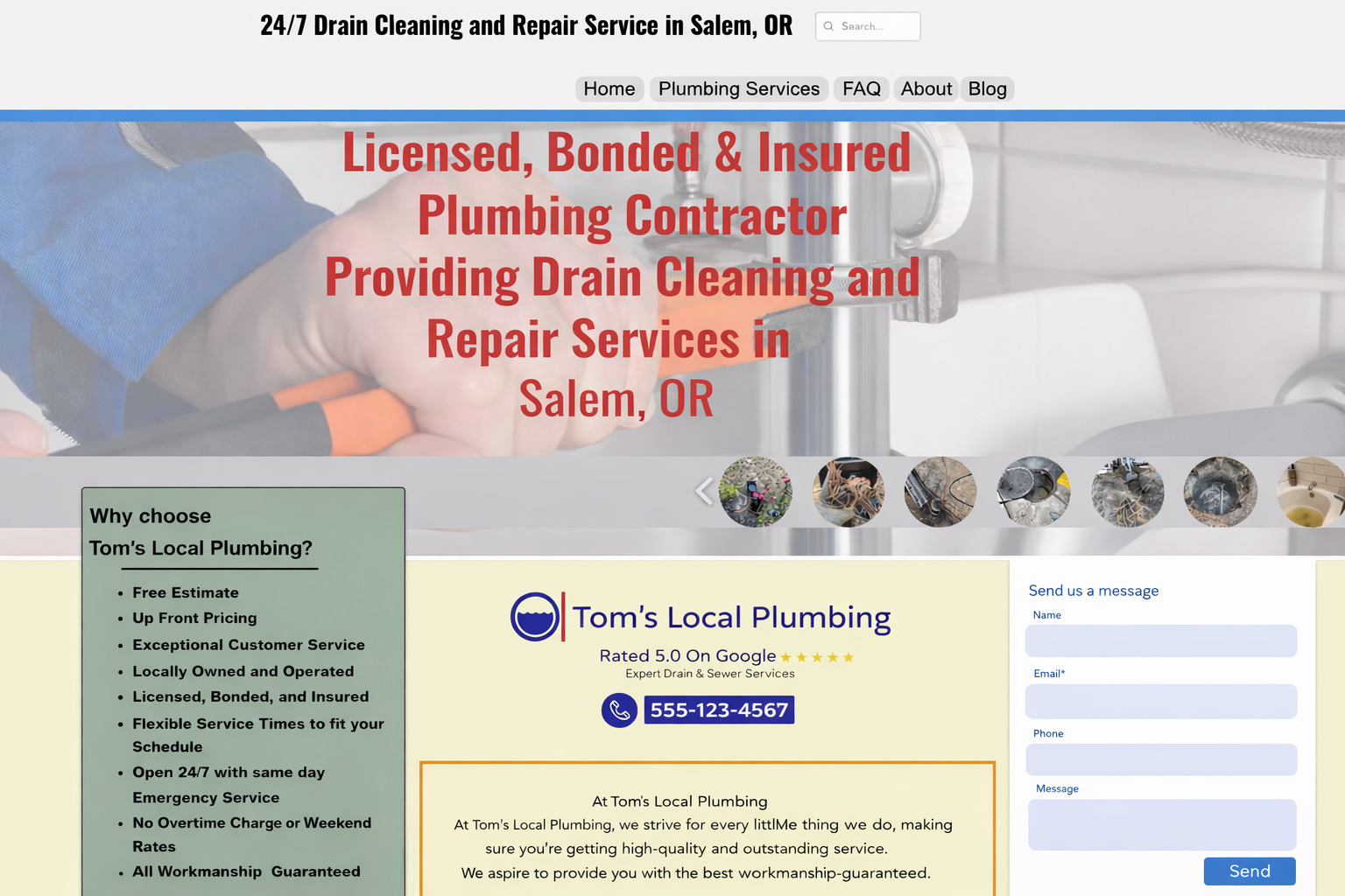 Generic plumbing website